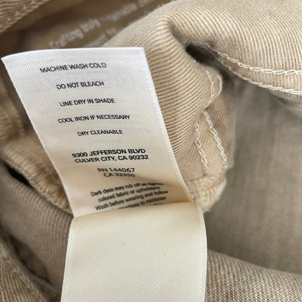 Outerknown SEA Jeans Drifter Tapered Fit‎ Beige Tan Organic Cotton Pants 33x30